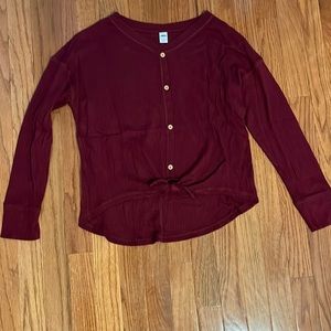 Girls waffle knit shirt